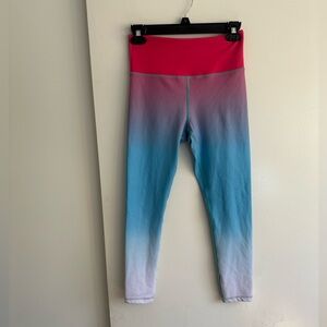 ZYIA Pink to Blue Ombre High-Waist Leggings